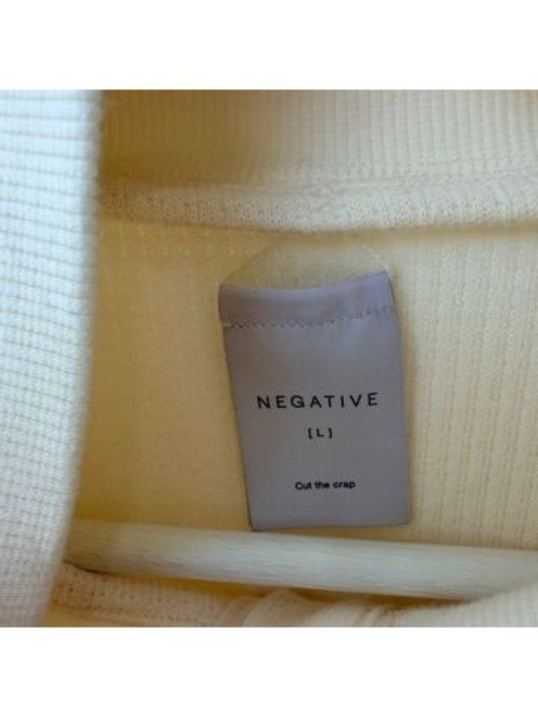 Negative Underwear Waffle Knit Pullover Women’s L Cream Henley Lounge Top — image 6 of 8